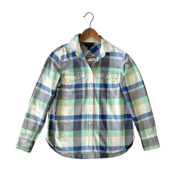 J. Crew Plaid Button Down Shirt - Picture 1 of 13